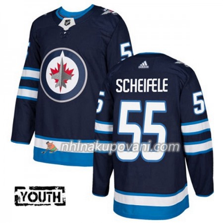 Winnipeg Jets Dresy Mark Scheifele 55 Adidas 2017-2018 Modrá Authentic - Dětské Winnipeg Jets Dresy Mark Scheifele 55 Adidas 2017-2018 Modrá Authentic - Dětské